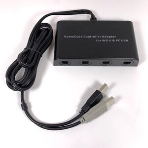 Gamecube Controller Adapter for Wii U, PC USB and Switch, 4 Port
